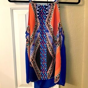 Colorful open back tank top